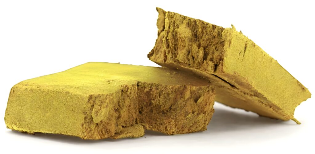 Résine Dry Sift avec une texture fine et un parfum doux.